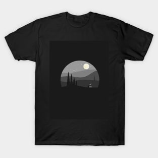 Minimalist moon and trees T-Shirt